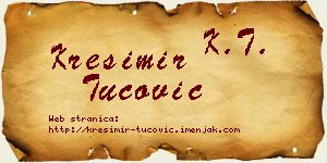 Krešimir Tucović vizit kartica